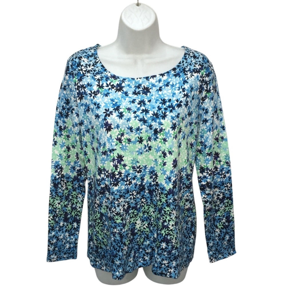 Alexa Rae Floral Multicolor Blue Green Top - Women’s Small NWT - Picture 9 of 12